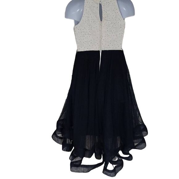 Blue and White Rhinestone Detailed Dress - Picture 5 of 8